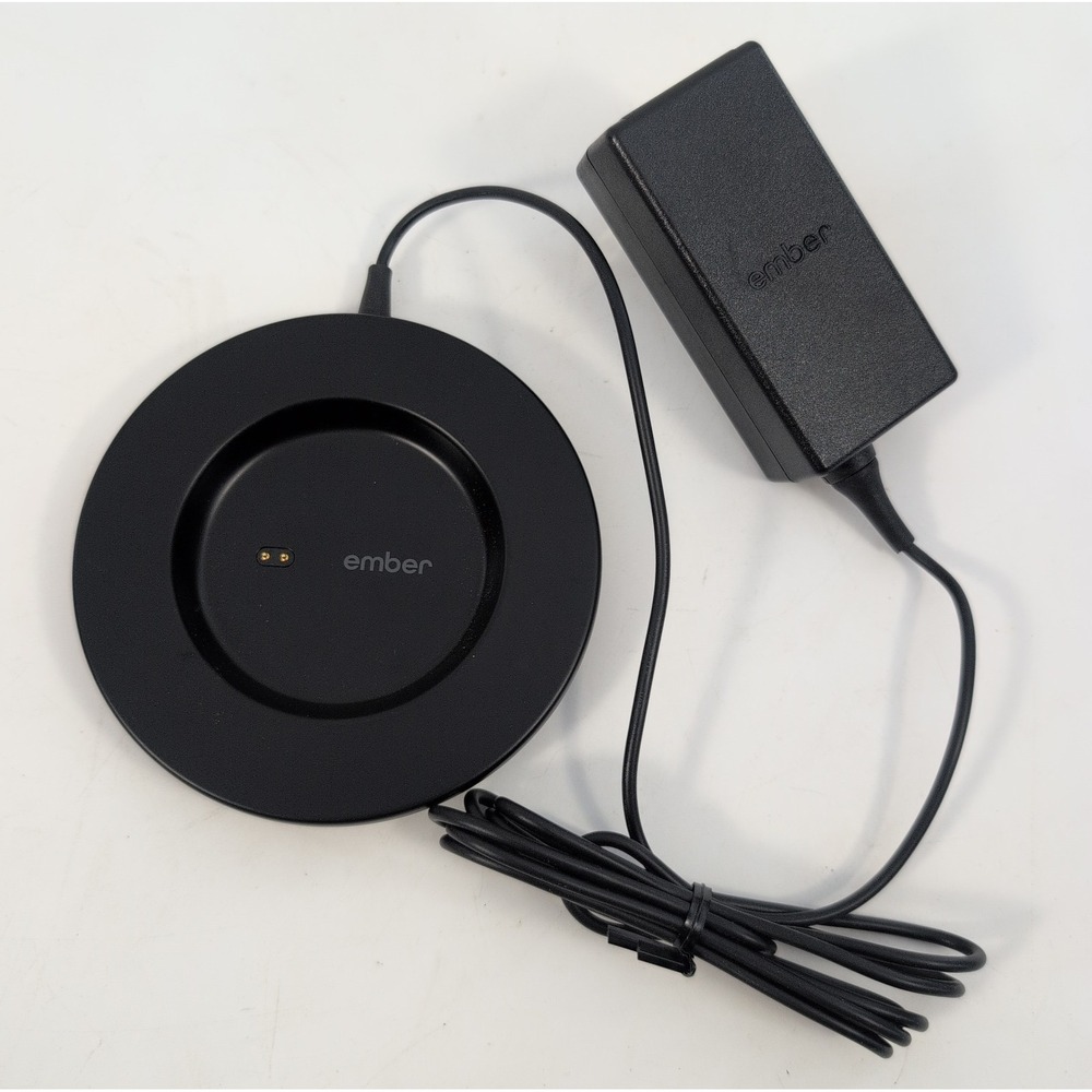 Ember Smart Mug Coffee Cup Charger Charging Coaster Base & Power Adapter Black
